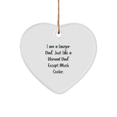 Funny Lawyer Heart Ornament Gifts from Dad, Gifts for Lawyer, I Am A Lawyer Dad, Christmas Unique - Image 1